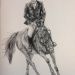Vincenzo e Irid - Questo ritratto raffigura Vincenzo e la sua splendida cavalla Irid. L'opera è stata realizzata su commissione con la tecnica del carboncino.